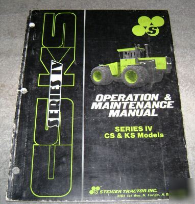 Case ih steiger CS280 KS280 iv tractor operators manual