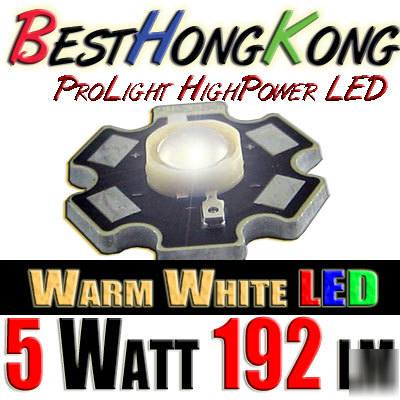 High power led set of 50 prolight 5W warm white 192LM