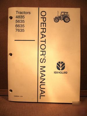 New ford holland owners manual 4835 5635 6635 7635 trac
