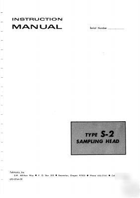 Tek tektronix S2 s-2 operation & service manual