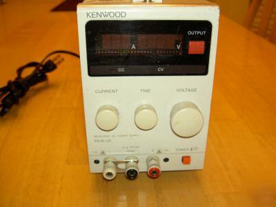 Kenwood regulated dc power supply, 0-18 volts, 0-3 amps
