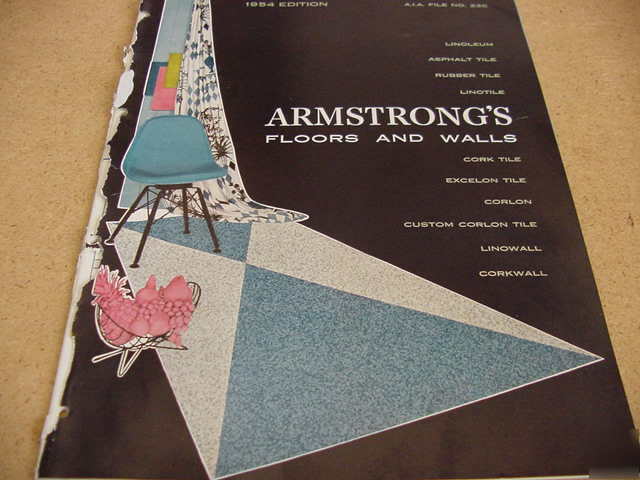 Armstrong floors walls color catalog 1954 asbestos