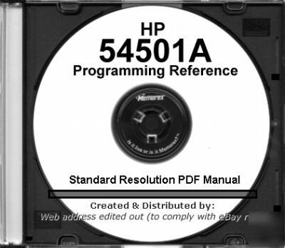 Hp 54501A HP54501A programming reference manual 
