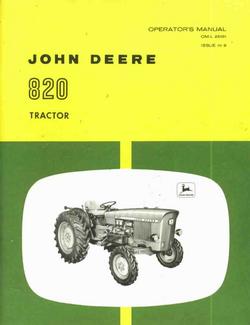 John deere operator's manual for 820 tractor tractors