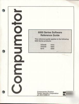 Parker compumotor 6000 reference manual