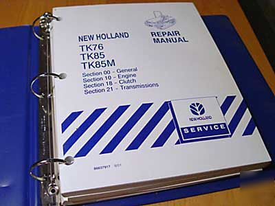 New holland TK76 TK85 TK85M crawler service manual nh
