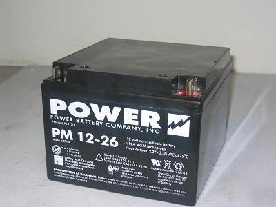 Case (1) 12 volt 26 ah sealed rechargeable battery