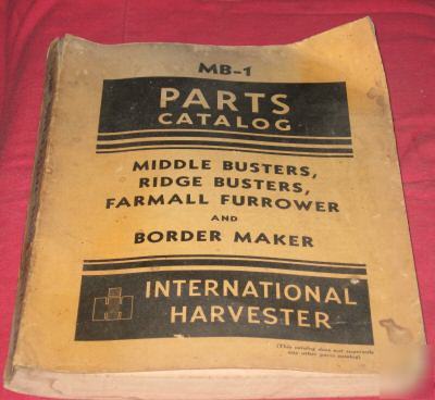 Ihc middle buster ridge buster border maker catalog