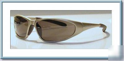 Metallic brown frame safety sunglasses anti-fog glasses