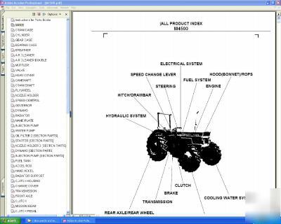 Kubota M4500 2X4 tractor parts manual