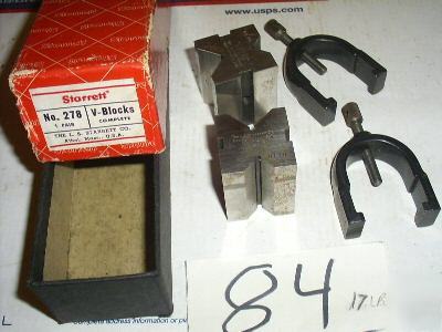 L.s. starrett v - blocks no. 278 1 pair