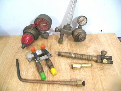 Misc. collection old gas welding items