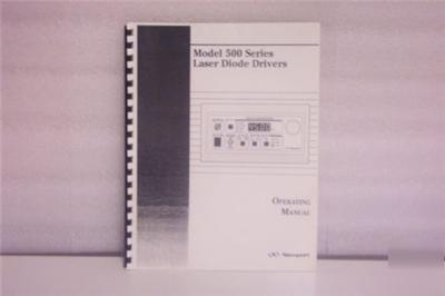 New port 500 series laser diode drivers operating manual