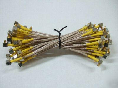 New lot of 50 mcx (m) to mcx (m) rf cable 6'' rg-79 b/0 