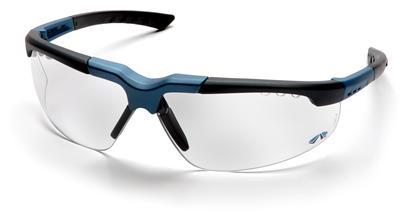 Pyramex reatta clear lens blue frame safety glasses