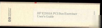 E2910A pci bus exerciser users guide