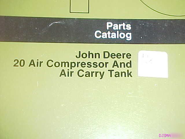 John deere 20 air compressor parts catalog manual list