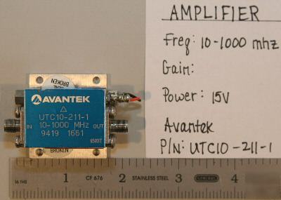 Avantek amplifier 10-1000MHZ 31DB model UTC10-211-1