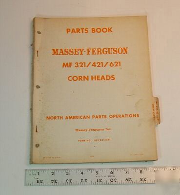 Massey-ferguson parts book - MF321/421/621 corn heads
