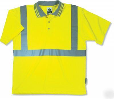Ansi osha class ii 2 traffic safety polo shirt lime 3XL