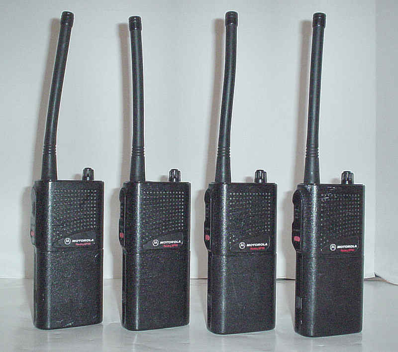 Four motorola radius SP10 vhf 2-way radios