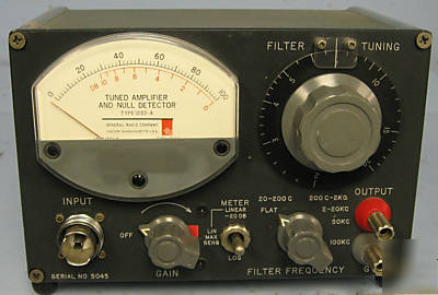 General radio 1232-a tuned amplifier & null detector