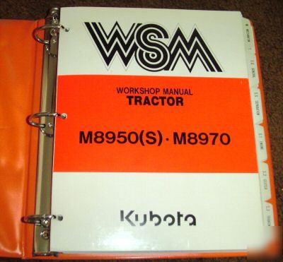 Kubota M8950 s & M8970 tractor workshop repair manual