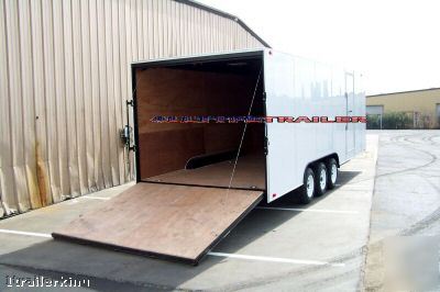 Motorcycle atv car hauler utility 19' enclosed trailer 