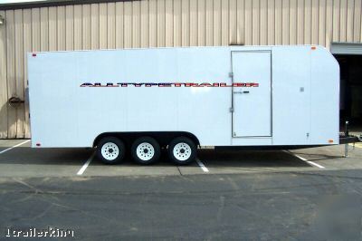 Motorcycle atv car hauler utility 19' enclosed trailer 