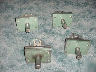 Casters for extrusion downstream equipment