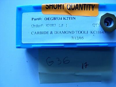 OEGB534 K2TN carbide INSERTS1 lots 17 pcs lot G36