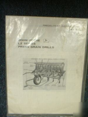 Deere lz series press grain drill predelivery manual 