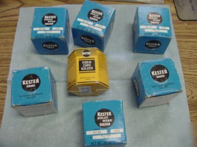 Lot of kester: SN63PB37 rosin + SN60 solid wire. <