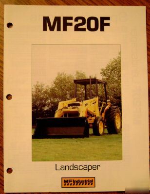 Massey ferguson mf 20F landscaper tractor brochure book