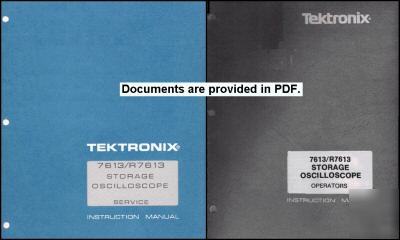 Tek tektronix 7613 R7613 operation + service manuals