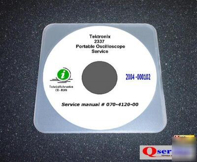 Tektronix tek 2337 oscilloscope service manual cd