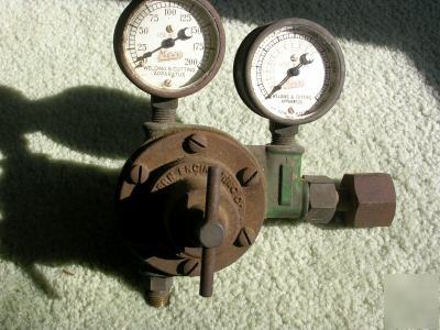 Antique meco oxygen welding gauge patd 1919