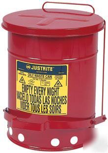 Justrite countertop oily waste can (2 gallon)
