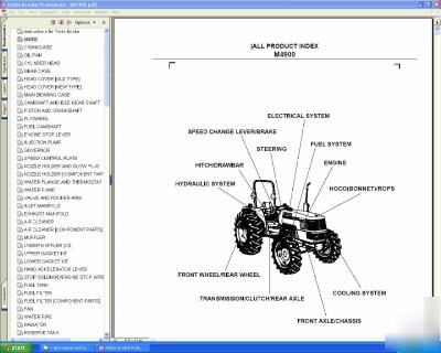 Kubota M4900 2X4 tractor parts manual