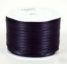 1/8 in 100 yd navy blue double face satin ribbon party