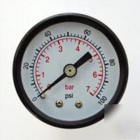 40MM pressure gauge rear entry 0-100 psi air and oil