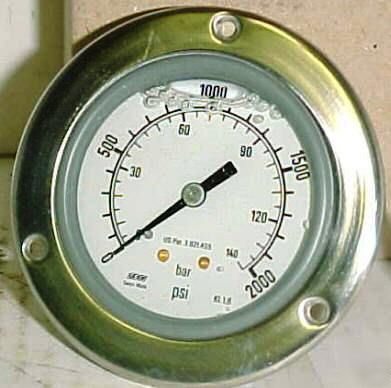 Haenni hydraulic pressure gauge 2000 psi 2-1/2