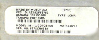 Motorola gtx 900 mhz. mobile radio with mic.