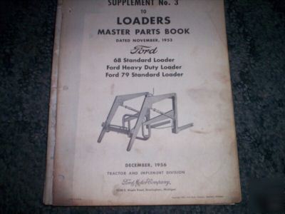 1956 ford supplement no. 3 to loaders master parts book