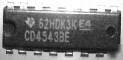 25 CD4543BE, bcd-7 segment latch/decoder, liq.xtal,4543