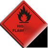 Highly flamm.sign - adh.vinyl-230X230MM(ha-001-ag)