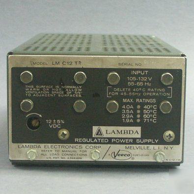Used lambda lm C12 yr 12-volt linear power supply