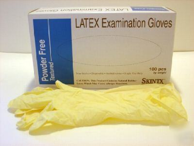 1 case latex examination gloves, powder-free, any size 