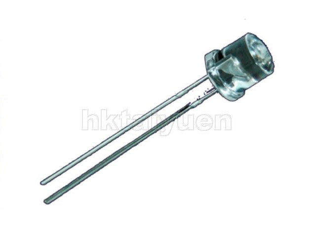 50X white 5MM wide angle flat top led free resistors