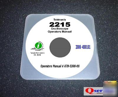 Tektronix tek 2215 oscilloscope operators manual cd